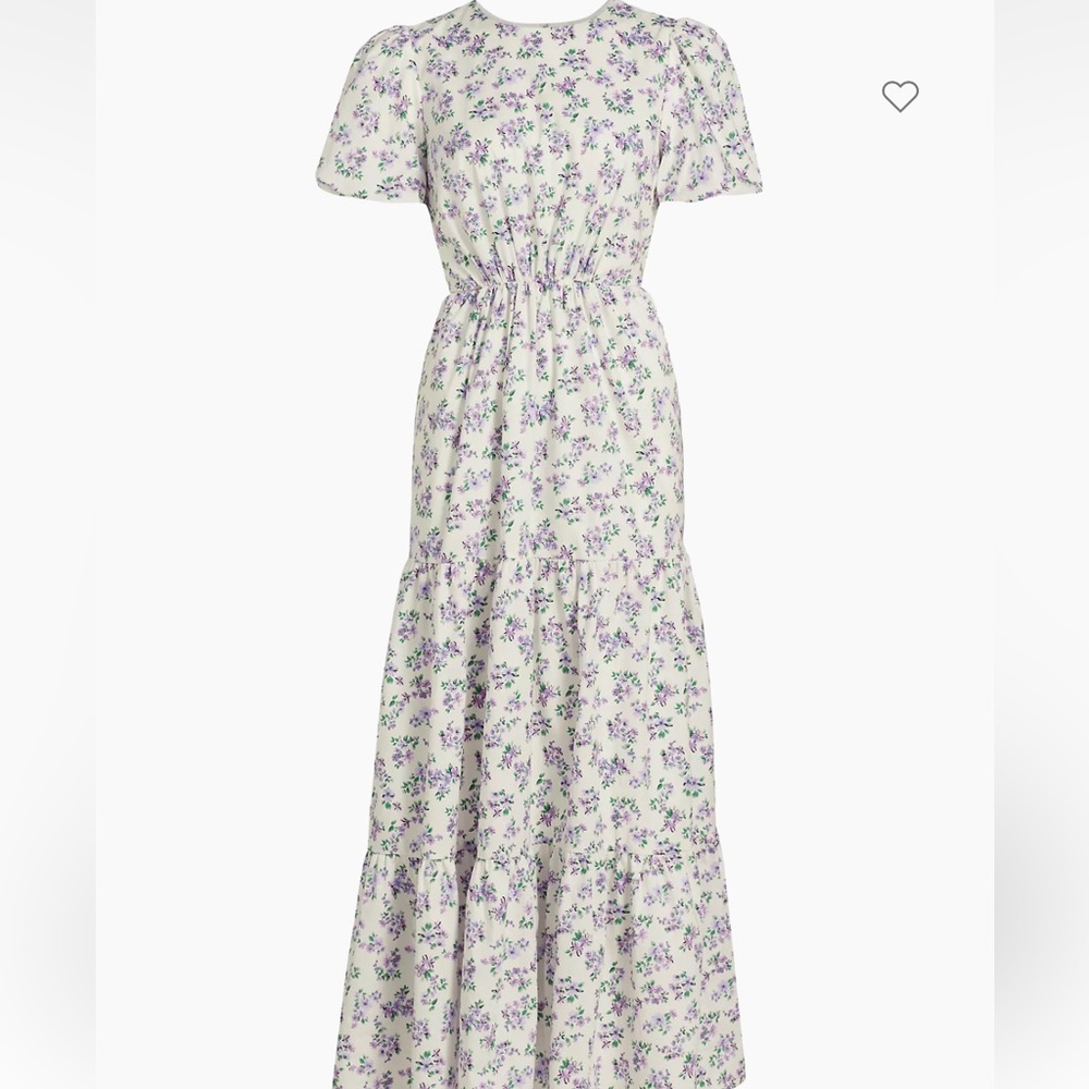 Wayf Plaza Tiered Cotton-Blend Cut-Out Maxi Dress